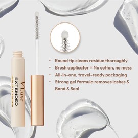 VLuxe Lush Jelly Lash Remover for Eyelash Extensions, Clusters, Individual False Lash, Mess-Free Gel Formula Removes Bond & Seal, Lash Glue & Adhesive, Mascara Brush For Easy Removal With No Wipes