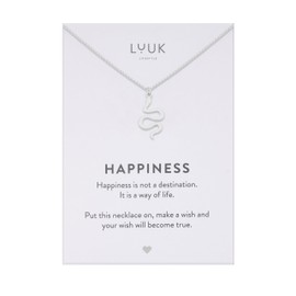LUUK LIFESTYLE Delicate Necklace with Pendant Made of Waterproof Stainless Steel, Gift for Women, Modern Jewellery Design, in Silver, Gold and Rose, Stainless Steel