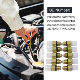 AIRSUSFAT 10pcs Air Suspension Repair Kit Air Valve M8 for Benz W251 W164 W212 W211 W220 W221 New Air Connector Tube Brass Fittings 1643200625 2123200358
