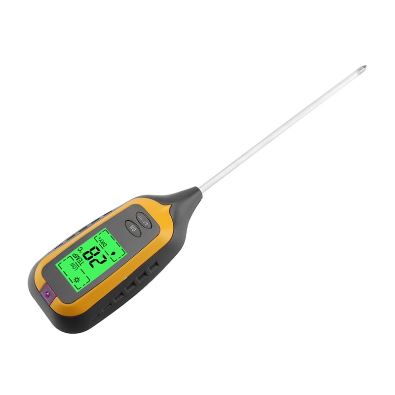 4 In 1 LCD Moisture Temperature Sunlight PH Tester Meter