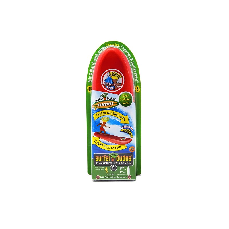 Surfer Dudes Classics Wave Powered Mini-Surfer and Surfboard Beach Toy