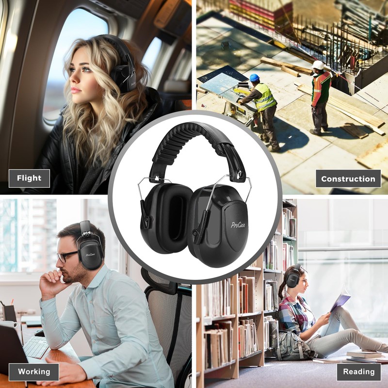 ProCase Noise Cancelling Ear Muffs, NRR 28dB Ear Protection Noise