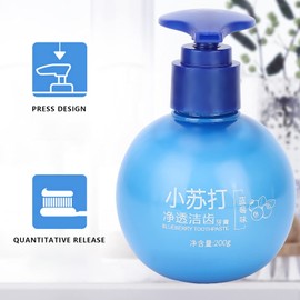 200 Ml Backpulver-Zahnpasta, Zahnreinigungs- und Aufhellungs-Zahnpasta, Zahnstein-Reinigungs-Push-Pump-Zahnpasta, Mundreinigungs-Pflege-Zahnpasta, Zähne Schützen, Zahnstein