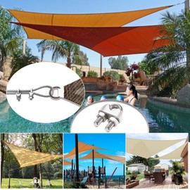 Mbsomnus Pack of 12 Wire Rope Clamps, 6 mm Rope Clamps, Stainless Steel A4 (V4A) DIN741, Wire Rope Clamps, M6 Bow Rope Clamps, Steel Cable Connector for Clamp, Wire Rope, 6 mm, Washing Line, Awning,