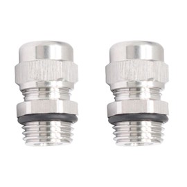 Biaungdo 2 Pack NPT 3/8" Cable Gland Waterproof, Stainless Steel Cable Connectors Wire Glands Joints, Adjustable 4-8 mm