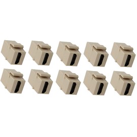 RiteAV HDMI 2.0 Ivory Keystone Adapter Coupler Female to Female (10 Pack)