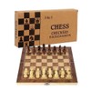Chess Set,Folding Storage Wooden Chess Board Sets,15" Wooden Chess,3 in