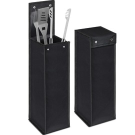 Bolsa de Almacenamiento de Utensilios Plegables para Parrilla Bolsas de Almacenamiento de Portaherramientas para Herramientas Barbacoa Accesorio para Parrilla de Tela Oxford (1 Pieza)