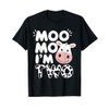 Moo Moo I’m Two Cow Theme 2nd Birthday T-Shirt