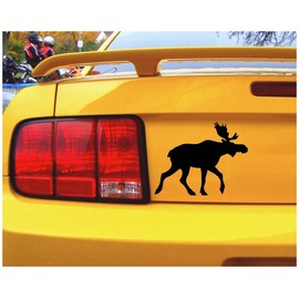 Samunshi® Norway Elk Animal Sticker Car Sticker for Car Motorcycle Motorhome Windows in 11 Sizes and 25 Colours (8 x 6.2 cm, Black)