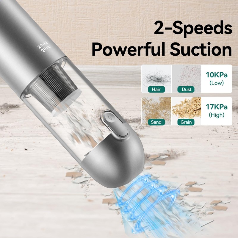 Handheld Vacuum Cordless - 17000Pa Car Vacuum Cleaner High Power