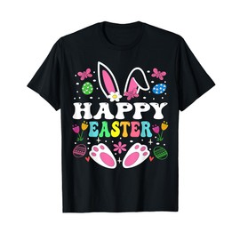 Happy Easter Day, Cute Colorful Egg Hunting Women Boys Girls T-Shirt