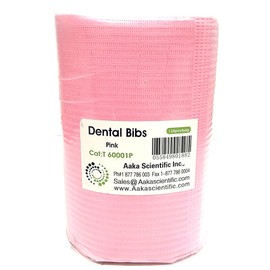 Aaka Dental Bib Light Pink 125 Pcs,13x18 Disposable 3 Ply Dental Patient Bib, Aduitr Bibs I Tattoo I Waterproof / 2 Ply Tissue + 1 Ply Poly/Polyback Sheet;