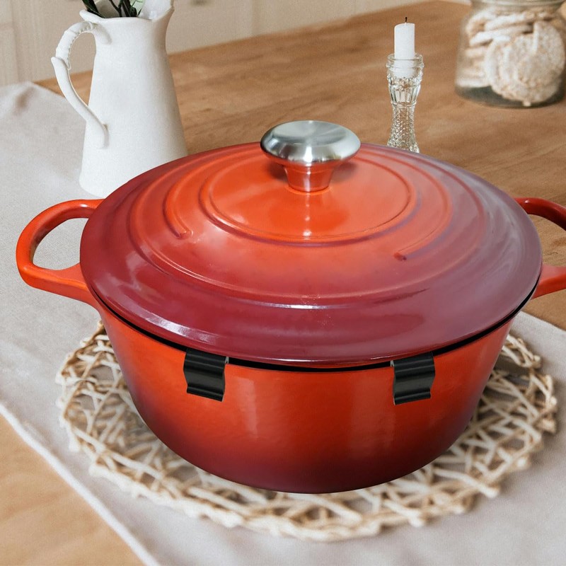 4pcs Dutch Oven Lid Protector Clips,Black Pot Lid Bumper Dutch