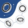 ECSiNG 4Pcs Front Wheel Sealed Bearing Stainless Steel Double Rubber