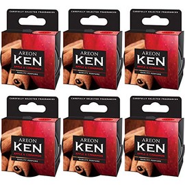 Areon Ken Lufterfrischer Dose Auto Duft Apfel Zimt Autoduft Apple Cinnamon Duftdose Wohnung Erfrischer 3D Set Pack x 6