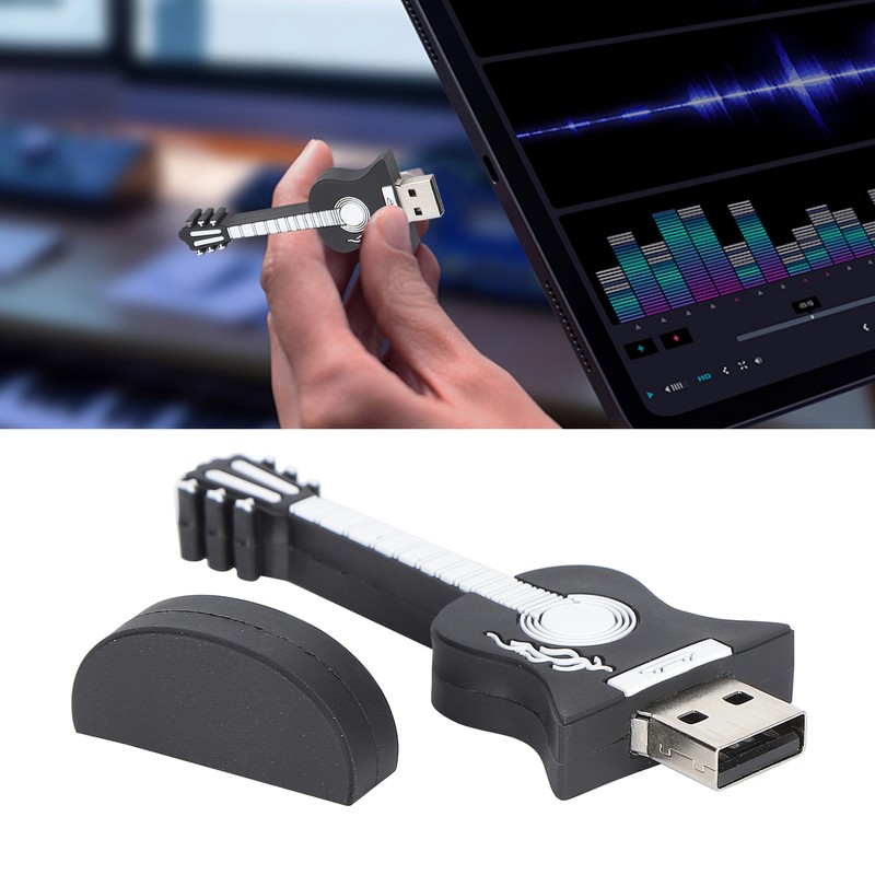 USB Flash Drive Cute Cartoon Guitar Shape Portable Storage Memory
