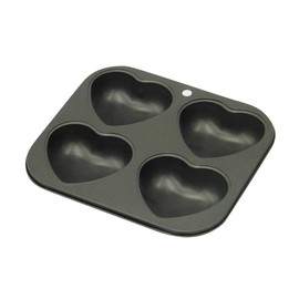 パール金属 ラビング ハイクリーンコートハート ケーキ 焼型 4個取 D-195