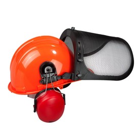 Viwanda Forestry Helmet with Wire Mesh Visor and Protective Earmuffs
