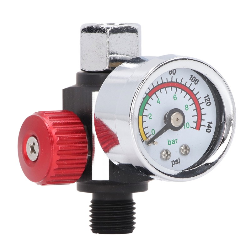 Spray Gun Air Pressure Regulator Aluminum Alloy High Accuracy Adjustment