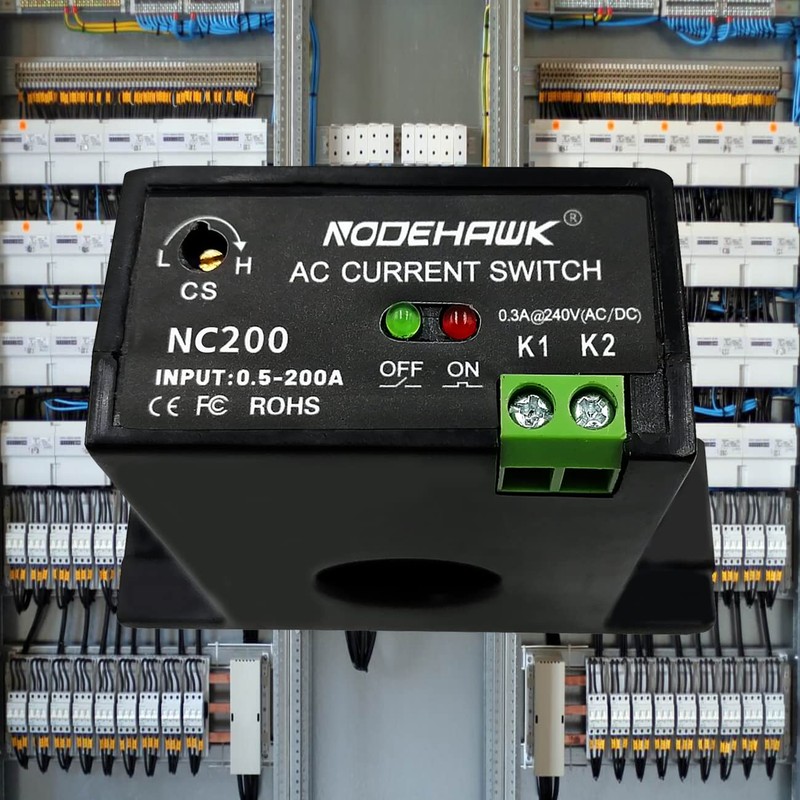 AC Current Sensing Switch 0-200A Normally Closed Current Sensor Monitoring