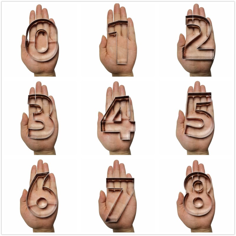 4 Inches Large Size Number Shaped Cookie Cutters Set of