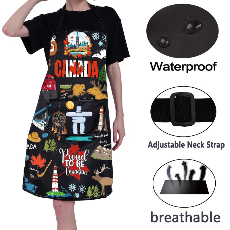 ENSIANTH Canada Apron Canada Cooking Aprons for Women Men Canada
