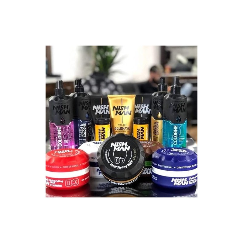 Nish Man HAIR Styling GEL WAX Gold One 07