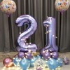 40 Inch Purple number Helium Foil Birthday Party Digit Balloons