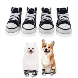 OUPEI 4 Piezas de Zapatos Deportivos de Lona para Perros y Cachorros (5#)