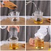 CNGLASS Glass Tea Cup with Removable Infuser and Lid,10oz Thickened