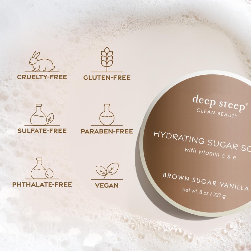 Deep Steep Sugar Scrub, Lavender Vanilla, 8 oz – Exfoliating