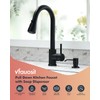 VFAUOSIT Black Kitchen Faucet with Soap Dispenser, 3-Mode Kitchen Sink