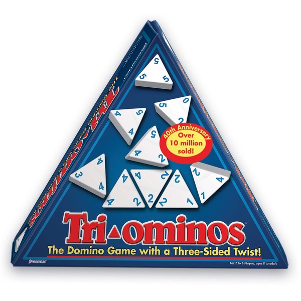 Tri-Ominos - Travel Edition with Lightweight Playing Tiles by Pressman Games Blue, 5"