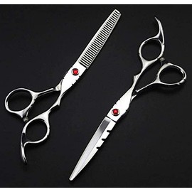 Professional 6 inch & 5.5 inch 440c 9cr13 thinning hot Shears Scissor Cutting Barber Cut Hair Scissors Set Hairdressing Scissors
