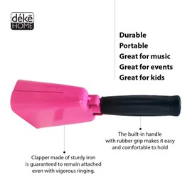 2 pack 7 in. steel cowbell/Noise makers with handles. Cheering Bell sporting, football games, events. Large solid school hand bells. Cowbells. Percussion Musical Instrument. Cow Bell Alarm