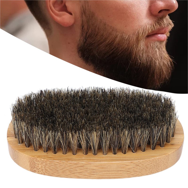 Beard Brush, Beard Beauty Brush, Portable Bamboo Massage, Small for