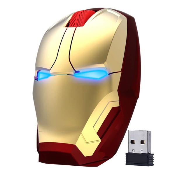 Aikchi Wireless Iron Man Mouse, Noiseless Optical Mouse for Desktop