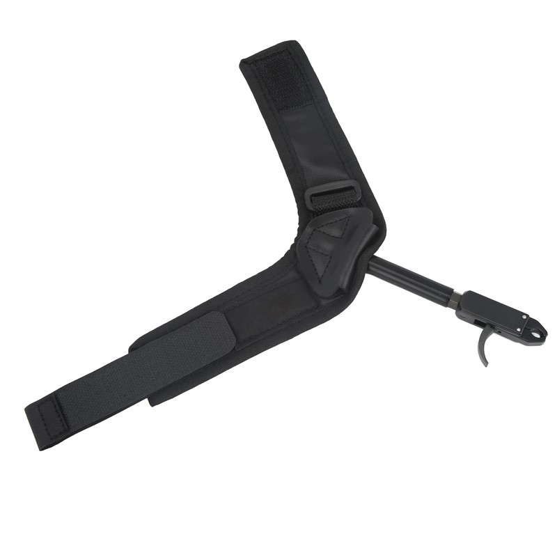 Bow Caliper Release Aid Aluminum Alloy Neoprene Wrist Strap Archery