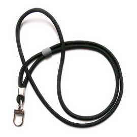 trage.band® Long Adjustable Neck Strap with Carabiner Hook, Black