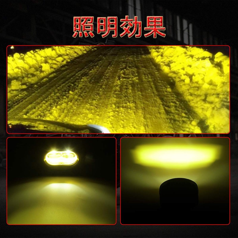 GREENBEAN Motorcycle LED Fog Lamp, 40 W, Flood Light Type,
