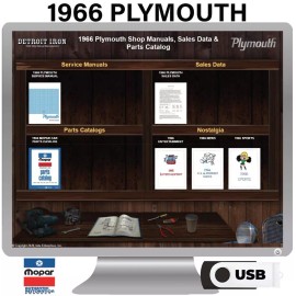 1966 Plymouth Factory OEM Shop Manuals on USB