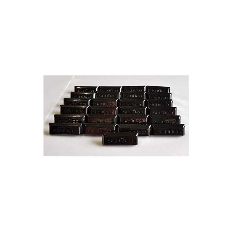SCHÜCO - Water Slot Caps, Black, Pack of 25