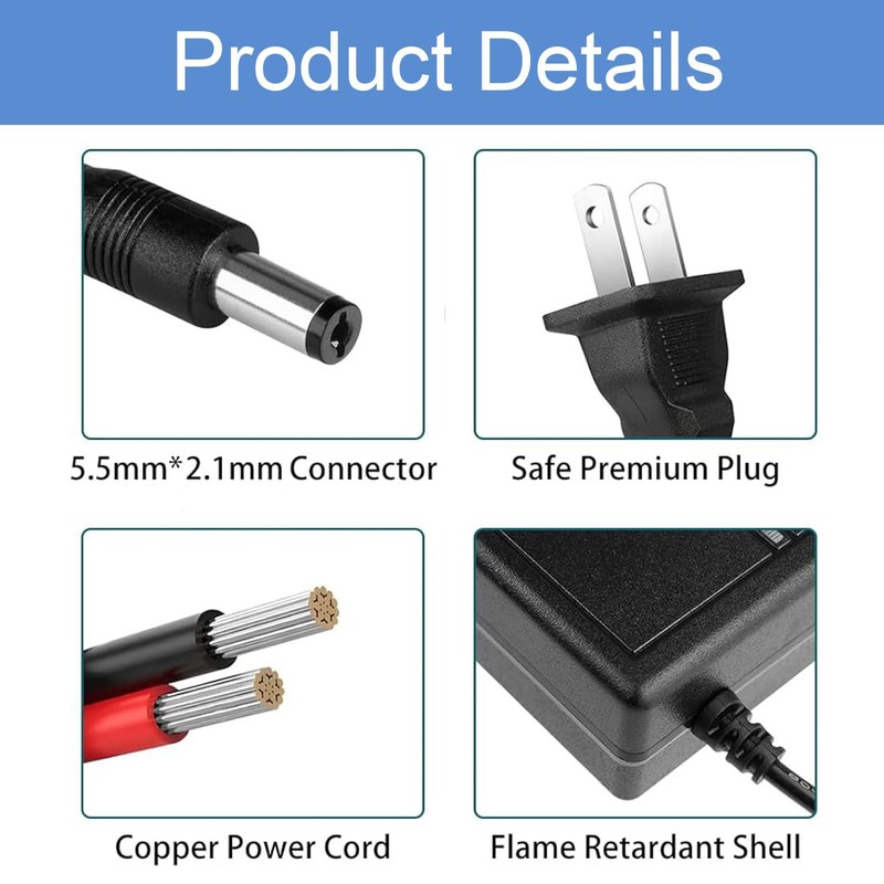 12V5A Power Adapter Replacment Sceptre Monitor Supply for Sceptre EC