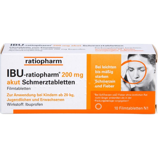 ratiopharm IBU-ratiopharm 200 mg akut Schmerztabletten Filmtabletten, 10 St. Tabletten