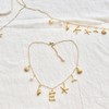 Initial Charm Necklace For Women Gold Charm Necklace Seashell Necklace