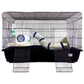 A&E Cage Co. Small Animal Cage Ferret Kit with Tubes, 39"x21"