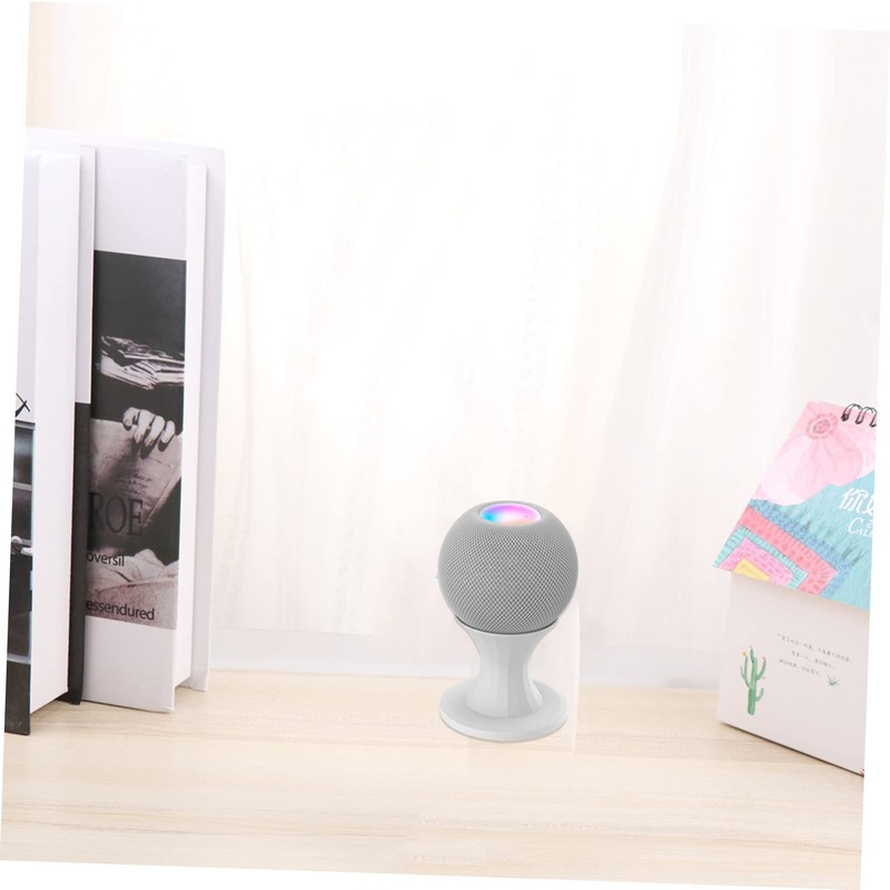 SHOWERORO Speaker Stand for Mini White Tabletop Holder with Wire