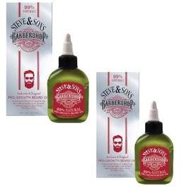 Steve & Sons 2 Pack - Steve & Sons Barbershop Pro-Growth Beard Oil 2.5 oz. Bottles