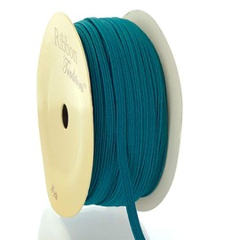 1/8" Width Skinny Elastic Band - Braided Cord - Teal 25 Yards - USA Warehouse
